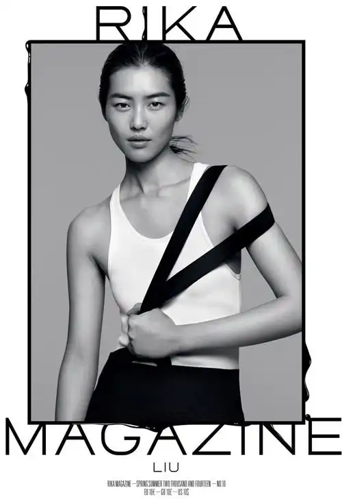 中国超模刘雯登《rika》杂志最新封面