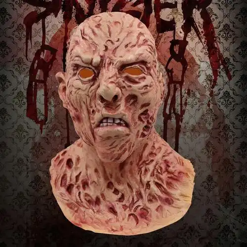 弗莱迪万圣节恐怖鬼屋吓人道具恶心惊魂头套面具派对道具假发头套