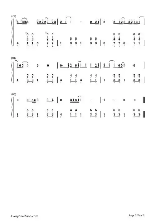 普通朋友-陶喆双手简谱预览5