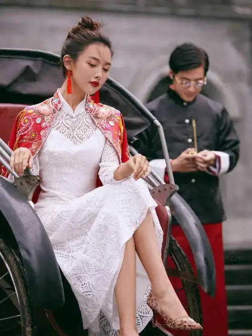 有味道的民国旗袍风婚纱照