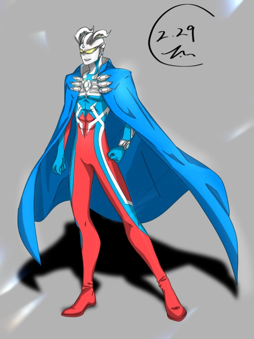 蓝披风赛罗.赛罗的披风超级帅气.