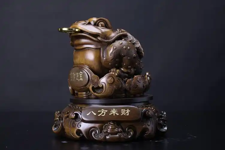 八方来财金蟾旋转富贵金蝉开业礼品摆件招财进宝店铺收银吧台摆设