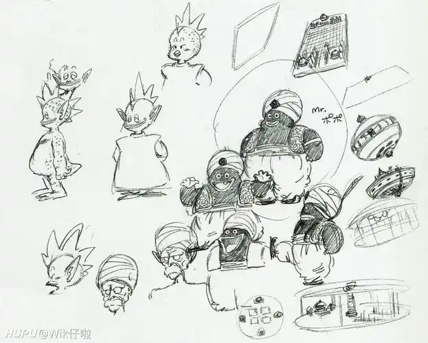 「鸟山明原画集」人物设计手稿高清扫描版 .