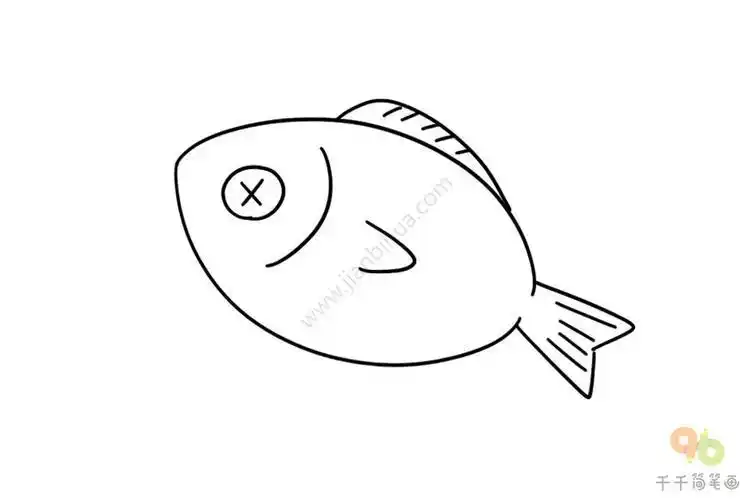 一盘鱼肉的简笔画视频