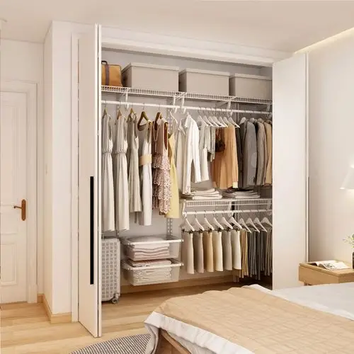 铂耐步入衣帽间定制金属衣柜卧室组合开放式储物间衣柜