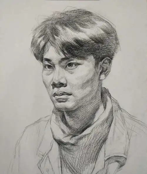 素描男子头像步骤及画法
