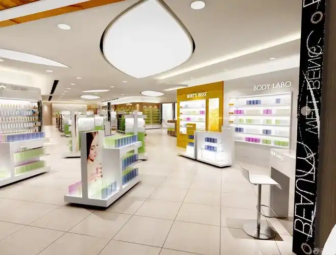 商场装修化妆品店内吊顶图_装信通网效果图