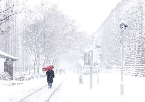 大雪纷飞的冬天