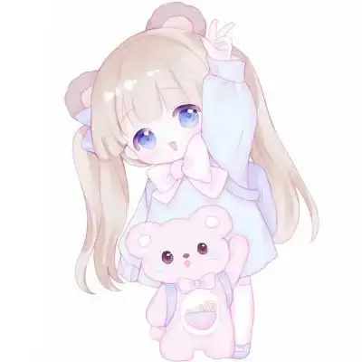 可爱卡通头像女生呆萌q版简单60张