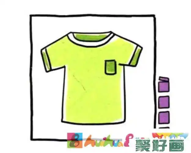 长袖卡通简笔画彩色