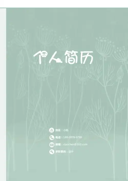 【封面 自荐书 简历 封底】.doc