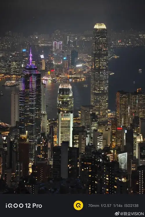 12 pro拍的香港天际线夜景 70mm这个焦段挺好使|天际线|夜景|香港