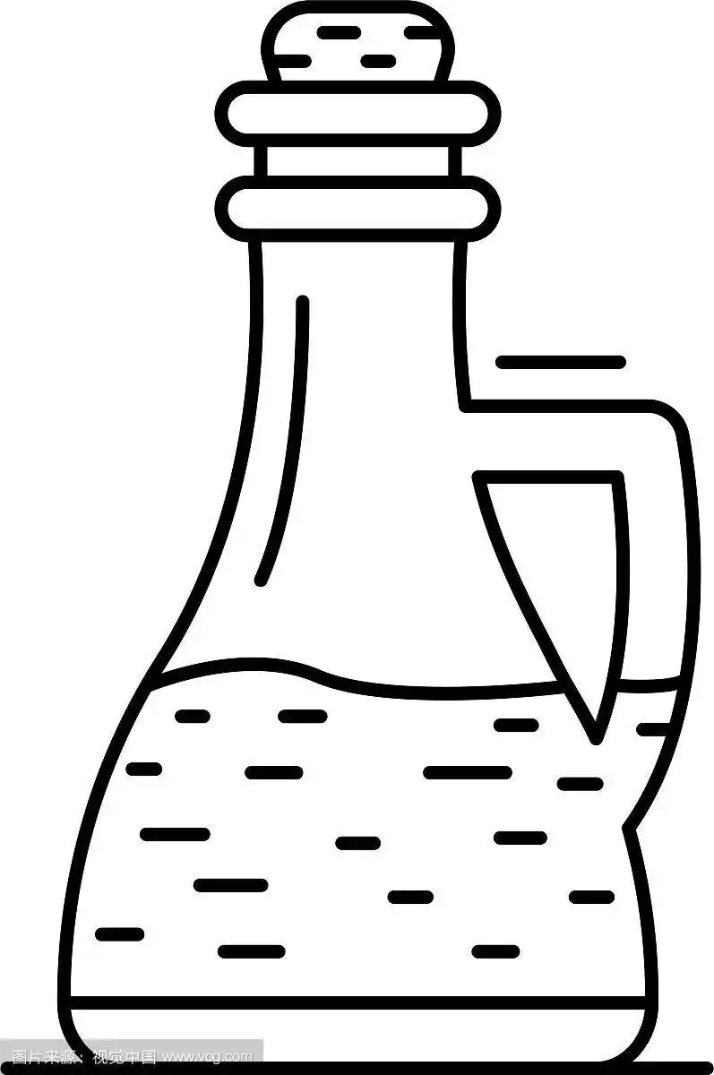 玻璃瓶醋图标轮廓风格