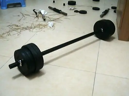 家中diy简易杠铃v14升级版