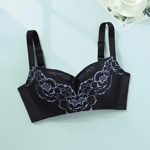 shcer茜施尔钢圈大码罩杯交叉抹胸聚拢调整整型文胸