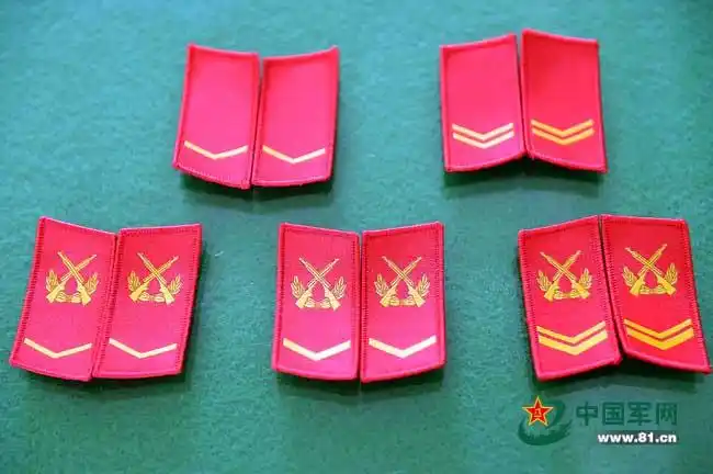 "一等功臣,武警广东边防总队机动支队四级警士长李文介绍,新式领章