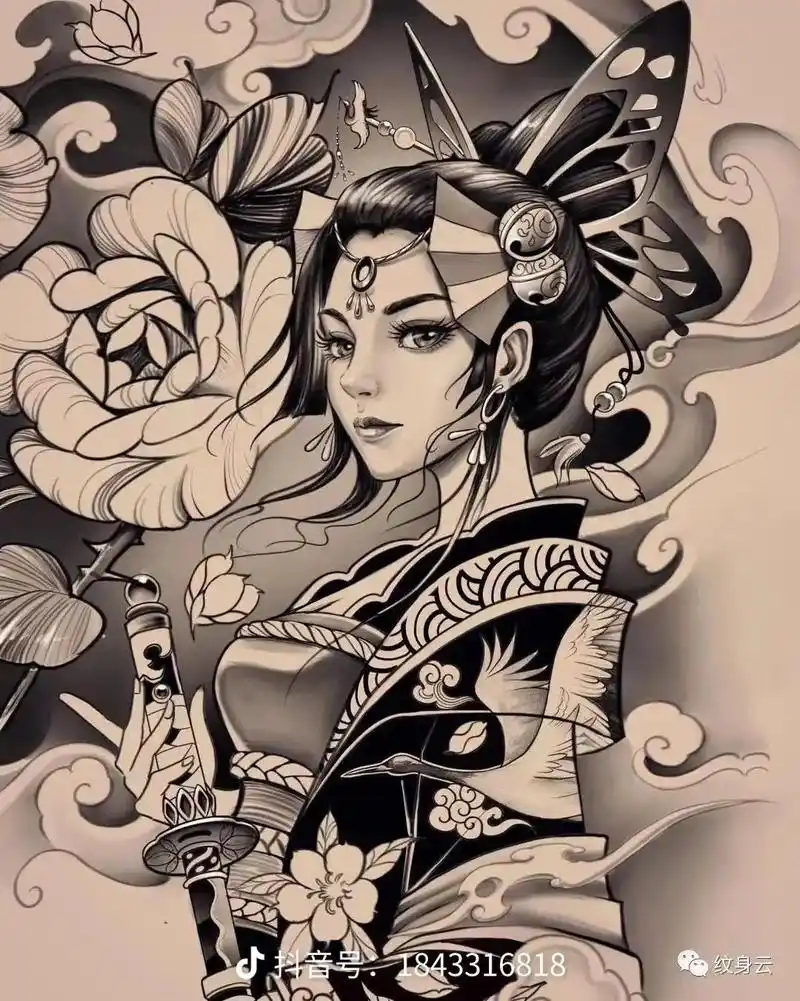 艺伎花臂纹身图案 东莞地区有没有手艺好点的纹身店,求刀妓般 - 兑趑