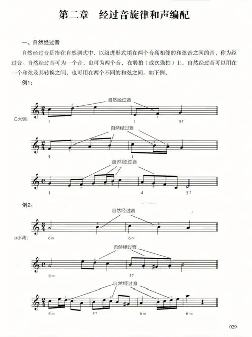 即兴伴奏经过音和弦编配