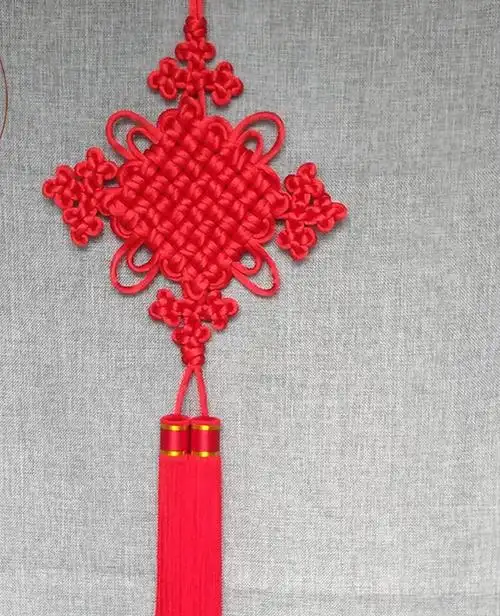 中国结挂件客厅大号平安结中国风电视墙装饰乔迁礼品 双线24盘 宽约65