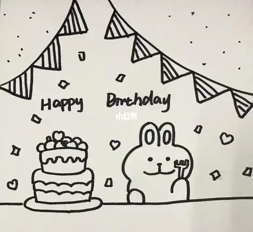 生日贺卡简笔画生日贺卡简笔画彩色