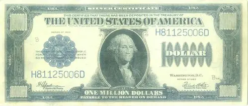 这是不是真的美元,票面为100万