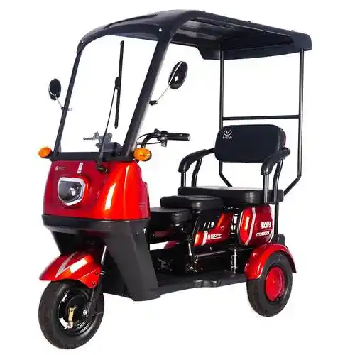 小巴巴士带棚电动三轮车家用老年人接送孩子电瓶老年代步车