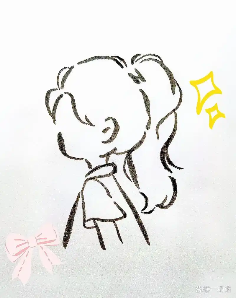 简笔画|超元气高马尾合集 原创