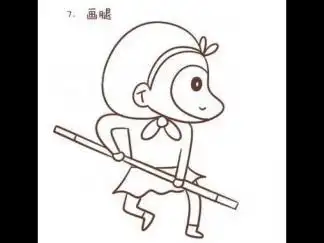 孙悟空4图片_学习简笔画_少儿图库_儿童资源网