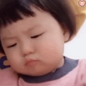 萌娃丸子妹表情包动图委屈巴巴的丸子噘嘴嘴哈哈