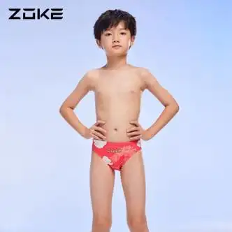 洲克(zoke)儿童泳衣男童三角泳裤专业抗氯速干游泳裤 青训系列偏紧 可