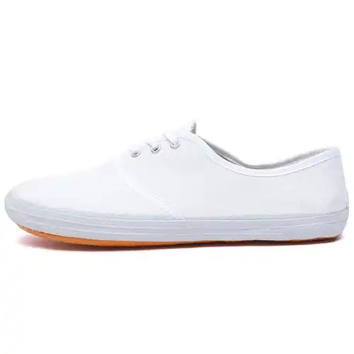 小白鞋男帆布鞋学生军训运动会体操晨练武术护士工作白布鞋女you