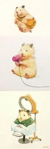 手绘:画出这么可爱的仓鼠的人一定是一个内心温柔的人