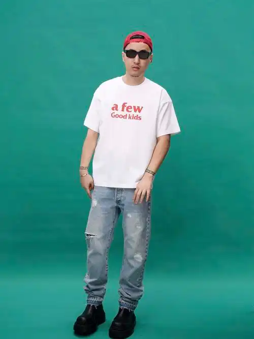 fff马思唯联名afgk潮牌基础款t恤男女夏季休闲情侣装国潮短袖衣服