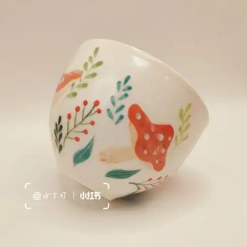 手作陶瓷浆果蘑菇杯