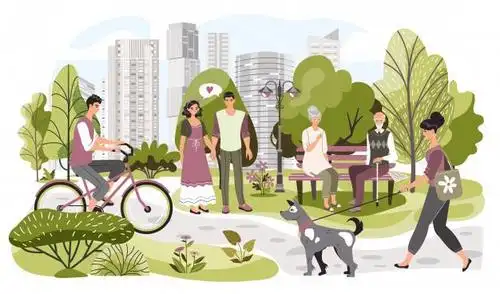 漫画:周末的小区.