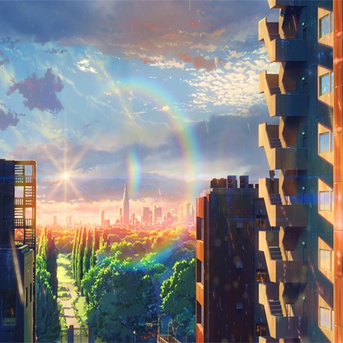 新海诚言叶之庭唯美动漫场景