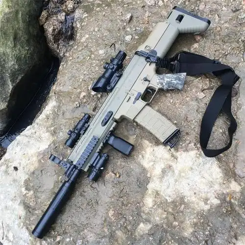 锦明scar二代水弹枪下供弹电动连发水蛋抢可发射子弹成人cs玩具枪