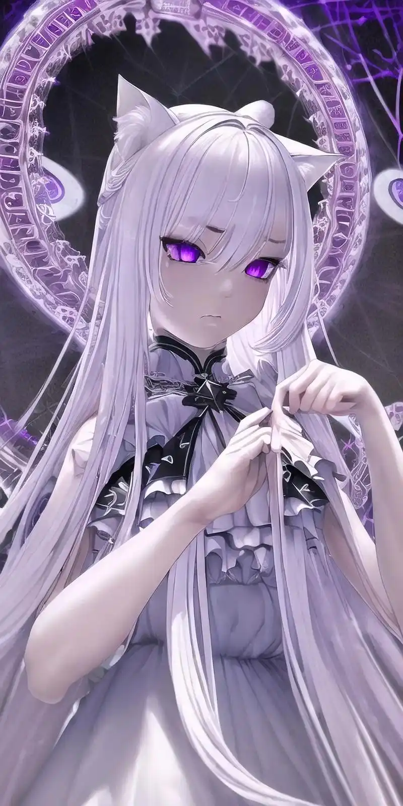 紫瞳魔法少女.#二次元 #ai绘画 - 抖音