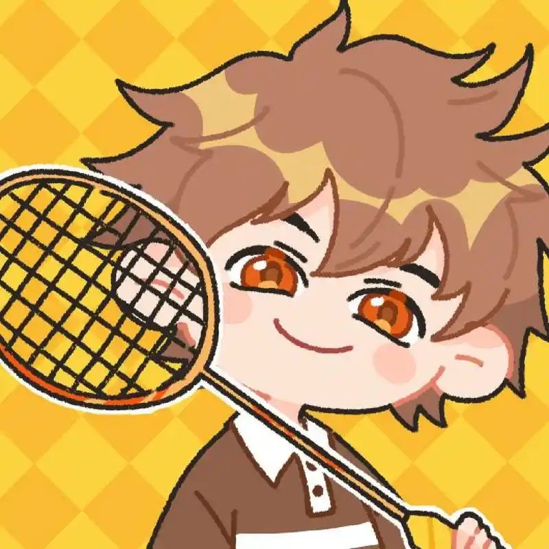 团头-羽毛球头像(3男3女) 简单摸了几个羽毛球头像,拿去跟你的羽毛球