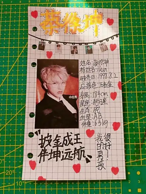 蔡徐坤粉丝手帐