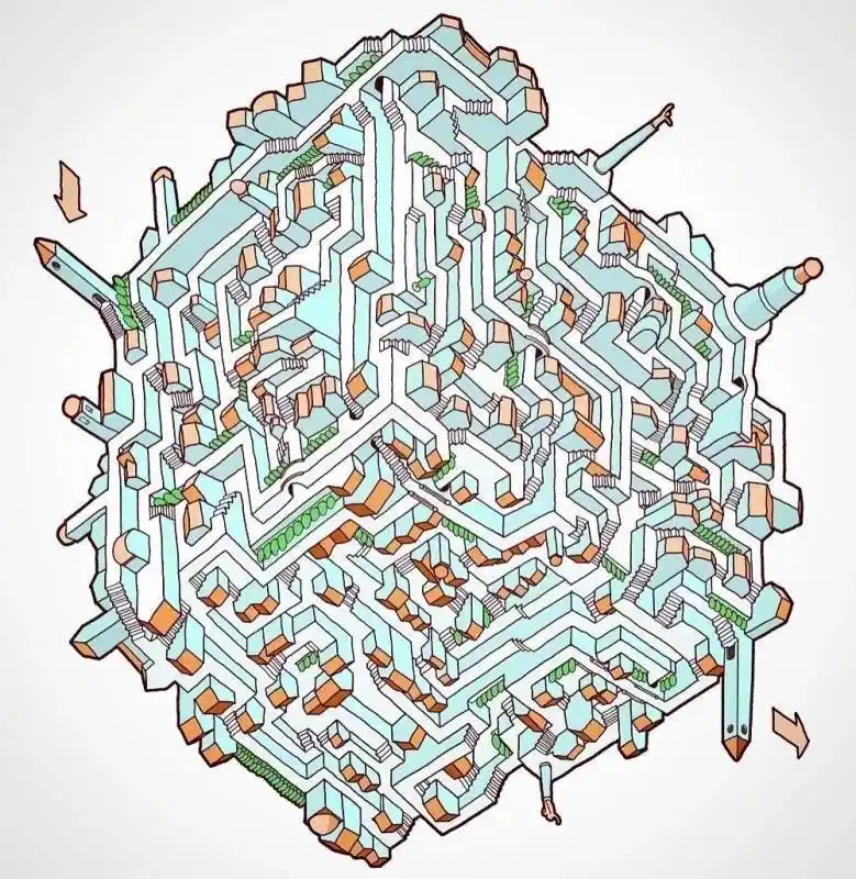 超高难度的魔鬼迷宫图