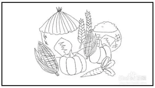 五谷丰登简笔画