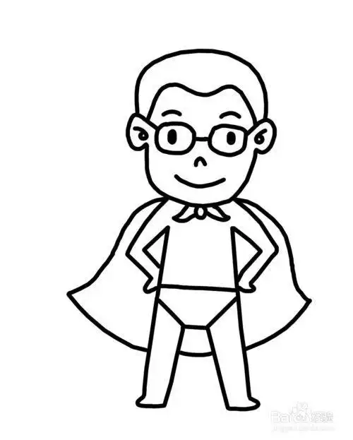 爸爸的爱好简笔画