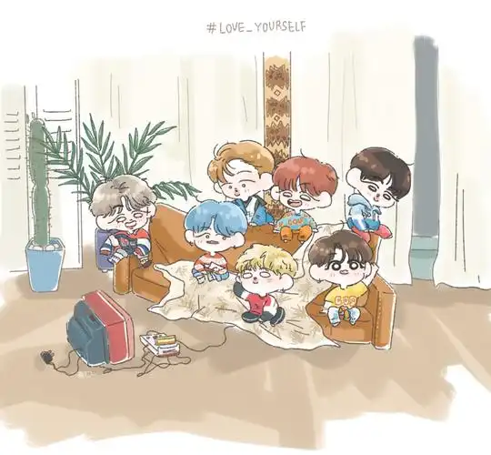 防弹少年团 手绘