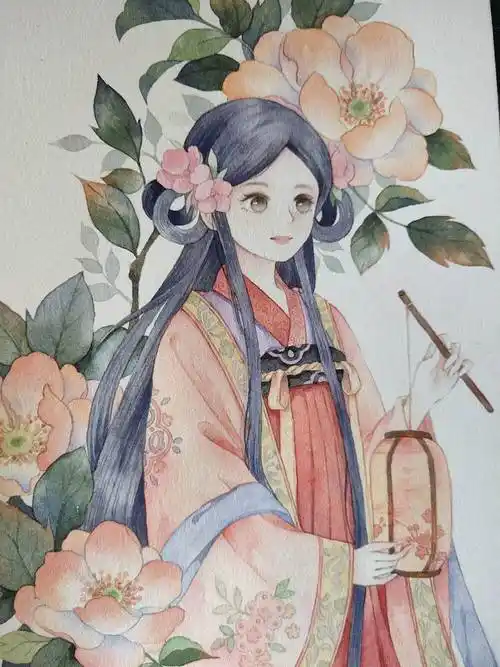 动漫教程绘漫画唯美古风手绘水彩人物绘画技法步骤书动漫与水彩动漫