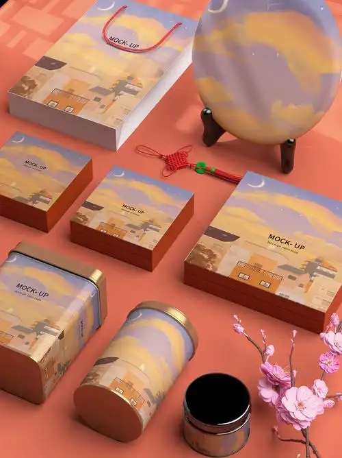 礼盒包装 文创贴图