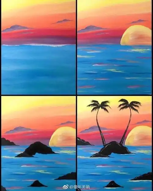 儿童水粉画蜡笔画入门简单初学者轻松学可爱动物