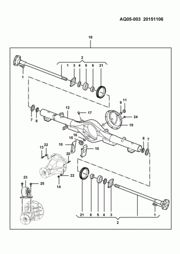 后桥壳总成23872642