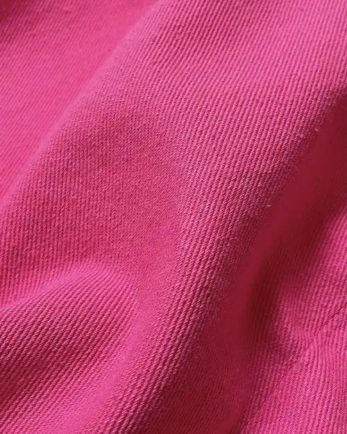 夏季新款韩版ins博主风粉色牛仔中裤宽松直筒毛边a字五分裤女潮