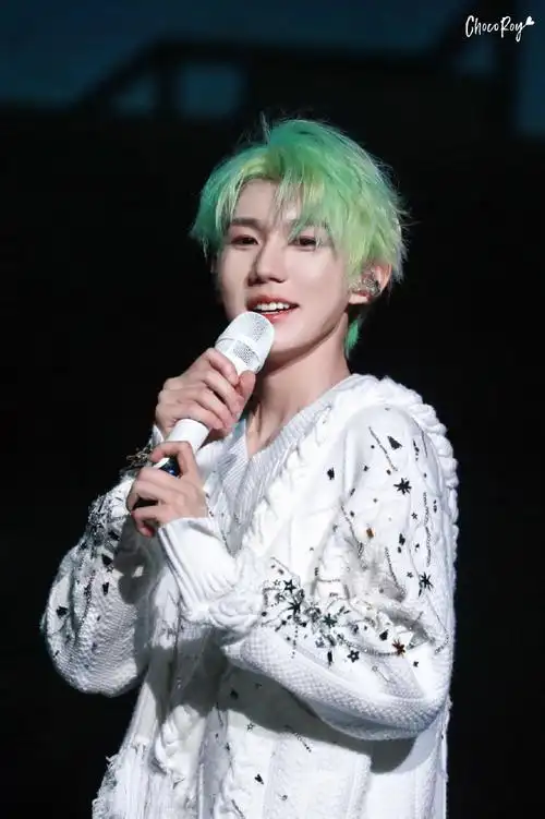 王源客厅狂欢巡演##王源染了绿发